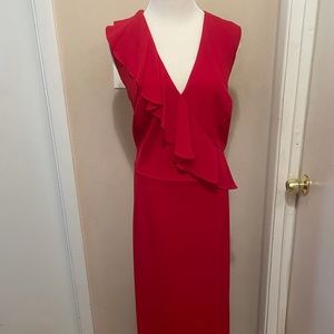 Plus size red prom dress